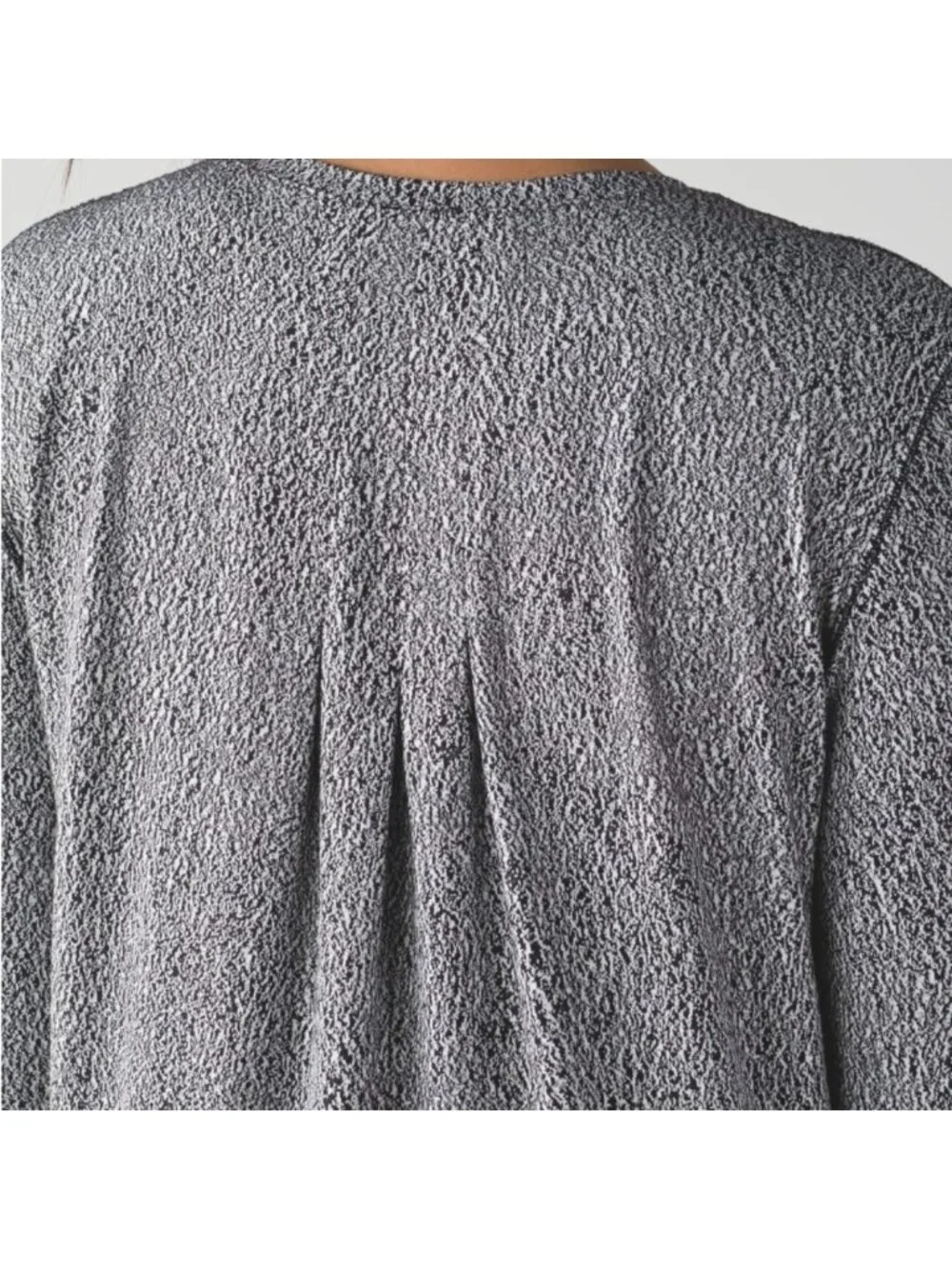 Lululemon Rush Hour Long Sleeve Running Luon Spray Jacquard White Black